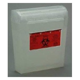 Bemis Sentinel Sharps Container, 1-Piece 10 H X 11 L X 5-1/4 W Inch 5 Quart Translucent Horizontal Entry Lid, Bemis Healthcare, 175020 - Sold by: Pack of One