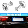 X AUTOHAUX 4 Pcs Aluminum Alloy License Plate Bolt Screw