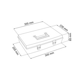 Sortimentskasten Koffer Organizer Box transparent 6 Fächer Deckel Haushatskiste
