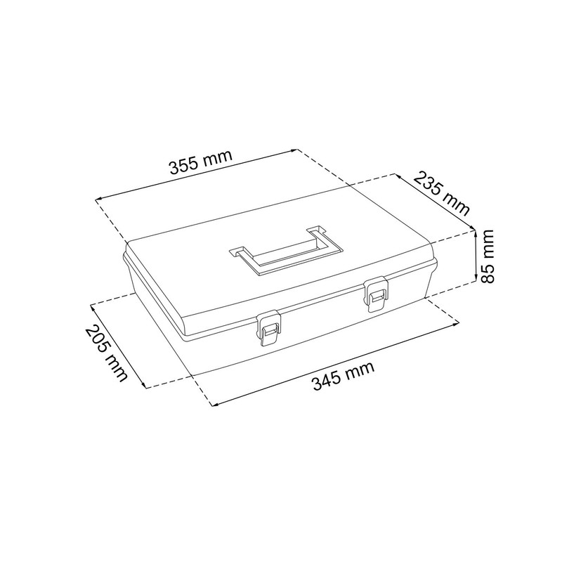 Sortimentskasten Koffer Organizer Box transparent 6 Fächer Deckel Haushatskiste