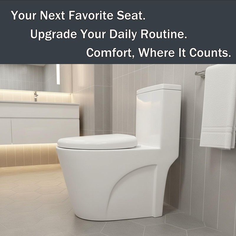 MinShaToilet Seat Soft Close with Quick Release Easy Install