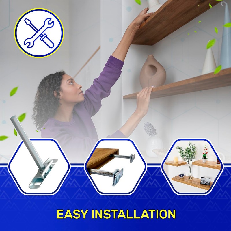2 Pieces Hidden Shelf Bracket with a Length 110 mm