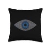 Evil Eye Symbol Throw Pillow