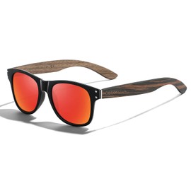 KITHDIA S8001 Wooden Sunglasses Polarised Sunglasses for Men and Women Polarised Glasses with UV400 Protection