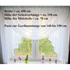 HG-1 Modern Ready Made Voile Curtain Set (Window Width 140-190 cm)