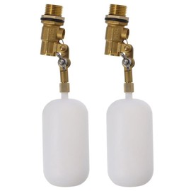 AllGIFT Float Valve 2pcs Adjustable Arm Durable White Float Ball Valve Float Accessories PVC Water Float Valve Water Tank