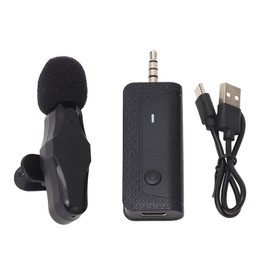 Wireless Lavalier Microphone Professional Noise Reduction Automatic Pairing Lapel Microphone for Oudoor Indoor Live Streaming Interview