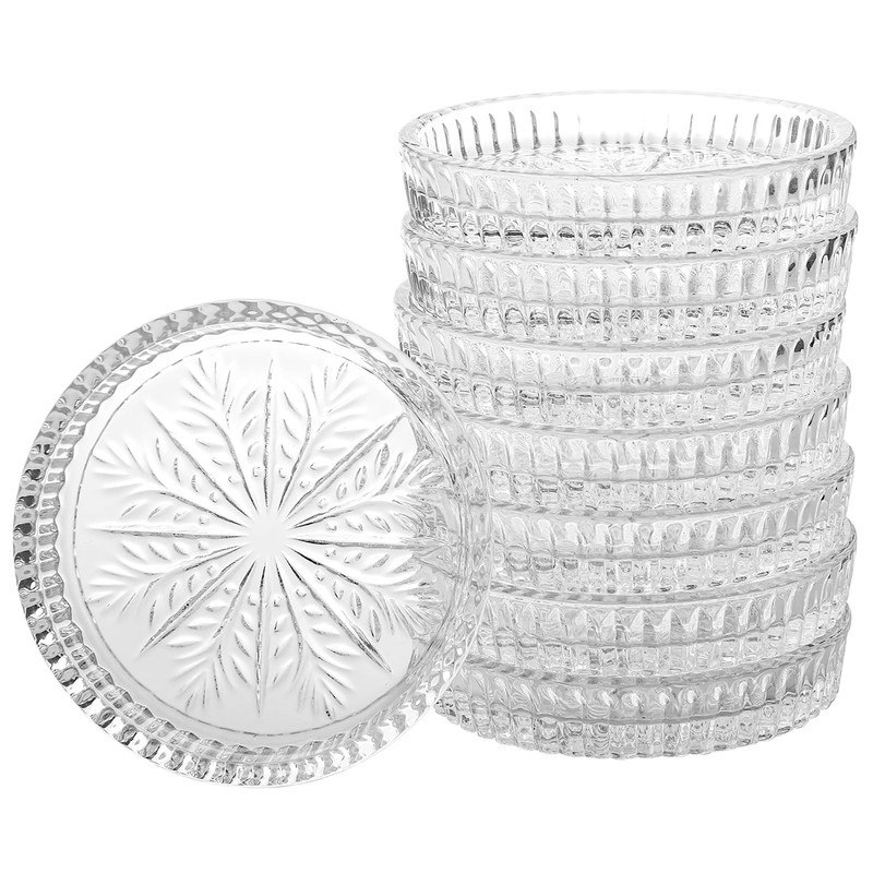 Yesland 8 Pack Crystal Coasters Tea Bag Coaster - 3.75