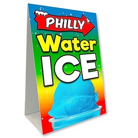 Philly Water ICE Economy A-Frame Sign 24" Wide by 36" Tall (Made in The USA)
