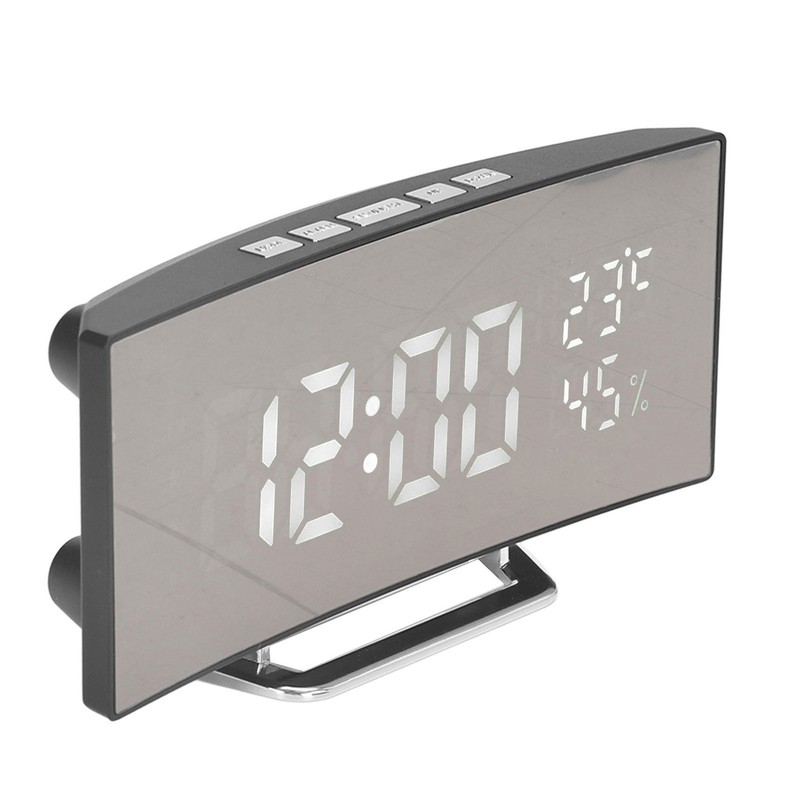 LED Digital Clock 3 Level Brightness Snooze USB Battery Powered