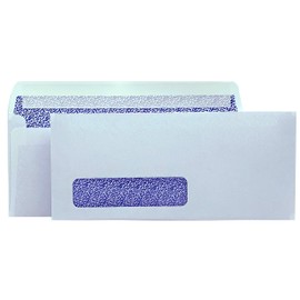 100 Minas Envelope #10 Business Envelope, 4 1/8 X 9 1/2, Laser/ Inkjet Compatible, Peel & Seal, Left Window, Security-Tinted, White, 100/Box