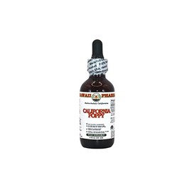 Hawaii Pharm Europe California Poppy (Eschscholzia Californica) Dry Above-Ground Parts Alcohol-Free Liquid Extract Glycerite 60 ml