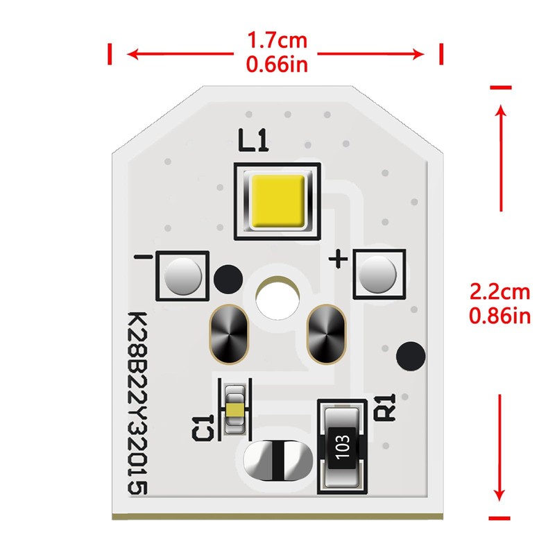 HPUY WR55X11132 WR55X25754 LED Light Compatible for GE Refrigerator Replace