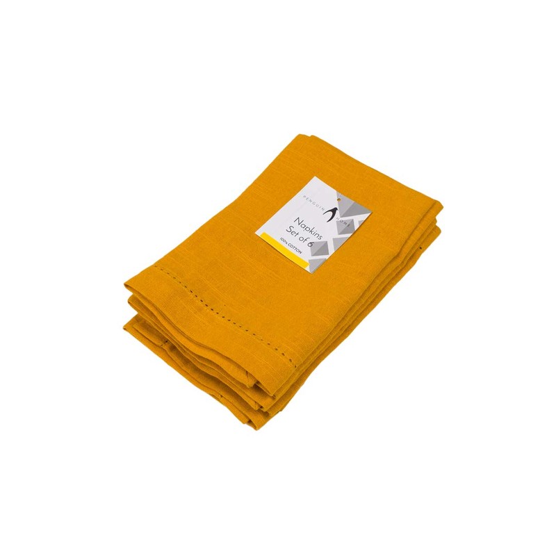 Penguin Home Hemstitched Pure Cotton Washable and Reusable Oversized Kitchen