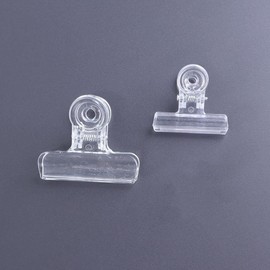 10 Pcs Plastic Chip Bag Clips, Transparent Paper Clip Clamps, Perfect for Food Bags File Photo Art Crafts, for Kitchen Office School