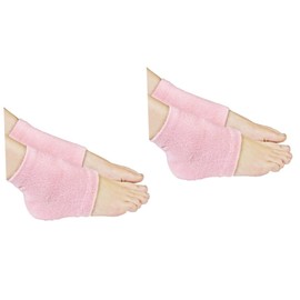 FRCOLOR 2pcs Moisturizing Heel Socks Gel Pad Vented Toe Socks for Dry Cracked Skin ()