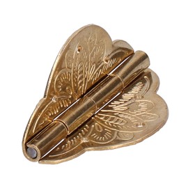Set of 2 Door Hinge, Antique Furniture Hinge Small Brass Hinge with Nail, Self-Closing Hinge for Drawer Door Cupboard Cabinets Folding Table Home