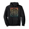 Retro Four Square Repetitive Vintage Player Pullover Hoodie
