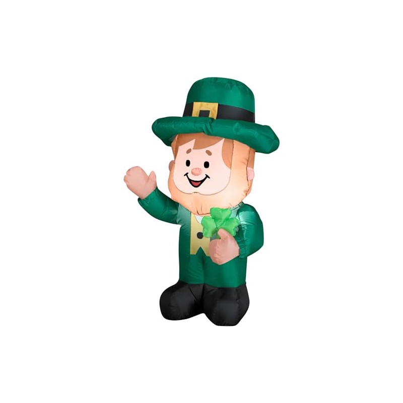 Gemmy 3.5' St Patricks Day Leprechan Irish Leprechaun Airblown Inflatable