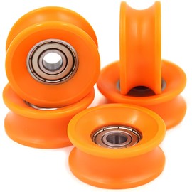 Preamer 5pcs 6x30x13mm U Groove Nylon Guide Roller Bearing Roller Bearing 626 Bearing Inside