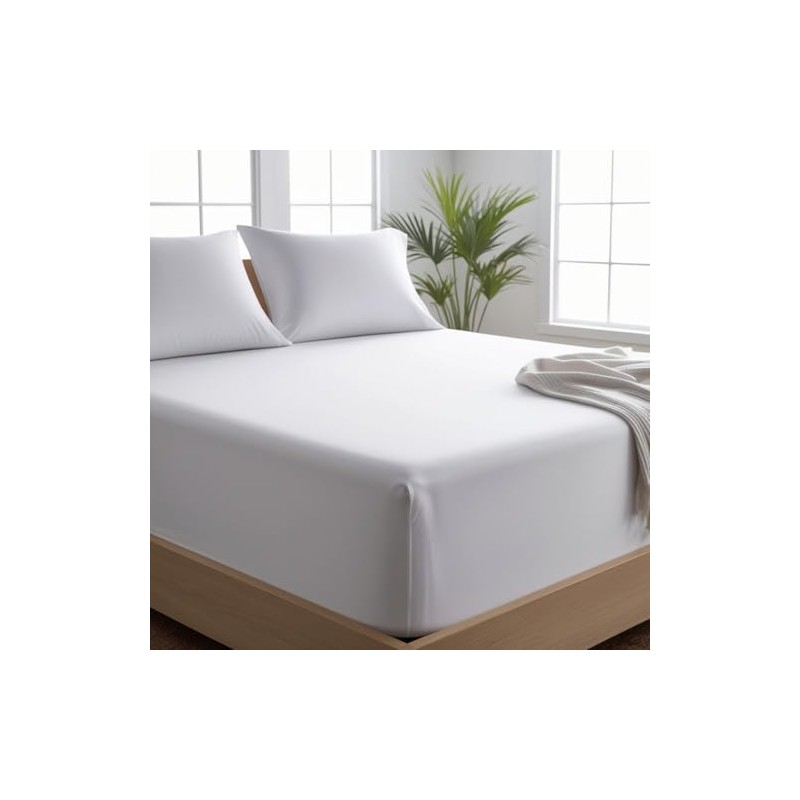 200 Thread Count 100% Egyptian Cotton Fitted Sheet - Extra