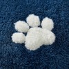 Spring Summer Pet Dog Paws Dark Blue Throw Pillow Covers