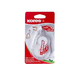 Kores - Refill Roller - Refillable Dry Correction Tape, Roll On Correction, Extra Long Tape Roller, Instant Correction, 10m x 4,2mm - Back to School Supplies, Strong Correction Tape - Pack of 1