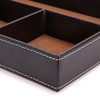 BTSKY 4 slots Desk Drawer Organizer, PU Leather Drawer Storage