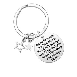 Friendship Gifts for Girls/Women - Good Friends are Like Stars Friendship Keychain Gifts for Best Friend Women Teens Birthday Gifts Christmas Gift