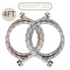 4ft Premium Stainless Steel Washing Machine Hoses Burst Proof 2