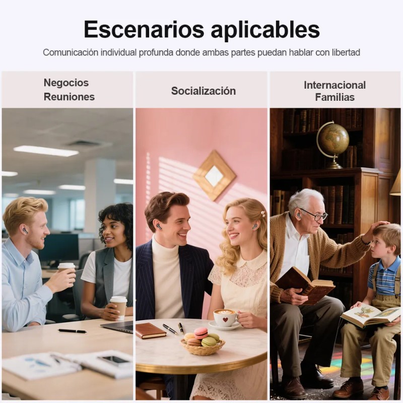 Audfonos Htc Ne40 Ai Auriculares Inalambricos Bluetooth 6.0 Traductores Traduccin