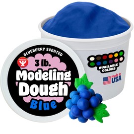 Hygloss Play Modeling Dough for Kids – Safe & Non-Toxic Sensory Dough for Arts and Crafts – 3 lb Tub – Play Clay for Toddler Activities, Preschool Classroom Must-Haves – Blue Color, Scented