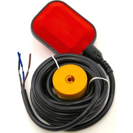 FL-S-BK-4 Square Float Switch with 12 ft Cable, 15 Amp, 14 Gauge Wire, 250 Volt, 1 NO, 1 NC