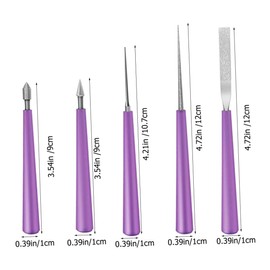 OSALADI 5pcs Bead Reamer Set Diamond Files for Jewelry Making Efficient Beading Tools for Enlarging and Polishing Bead Compatible