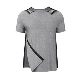 Tfovorlein Mens Short Sleeve Clothes After Rotator Cuff Surgery Hospital Must Haves After Shoulder Surgery Top Grey XL