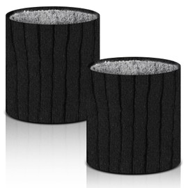 Qooloo Pack of 2 Winter Loop Scarves, Lined Fleece Tube Scarf, Fleece Neck Warmer, Windproof, Thermal Knitted Tube Scarf for Men and Women, Suitable for Outdoor Skiing Motorcycle, black