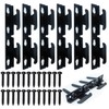 XJKJSX 12 PCS Black Curtain Rod Bracket Hardware: Iron, Wall