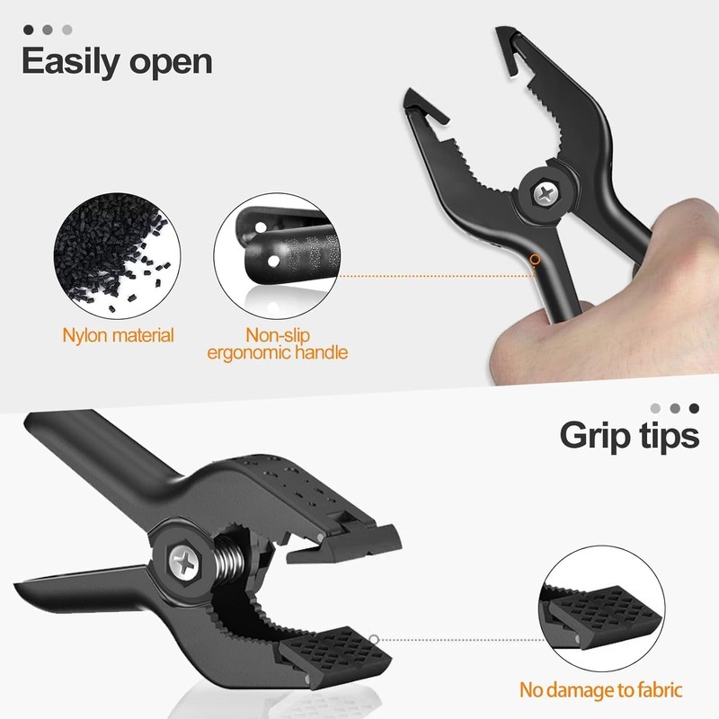 EMART Spring Clamps 12 Pack, Heavy Duty Photography Backdrop Clips