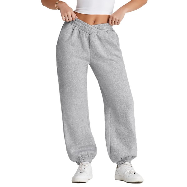 Herseas Women's V Crossover High Waist Sweatpants Baggy Y2K Jogger