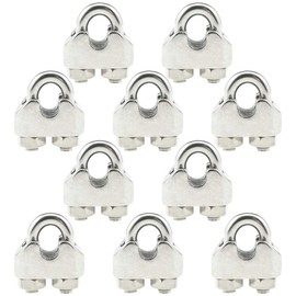 NOTRICKT WRC-02 M3 ワイヤーロープクリップ ステンレス鋼, ワイヤロープの端末加工に用 [10本入]