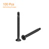 uxcell #6 x 1-1/2" Sheet Metal Screws, 100pcs Black Oxide