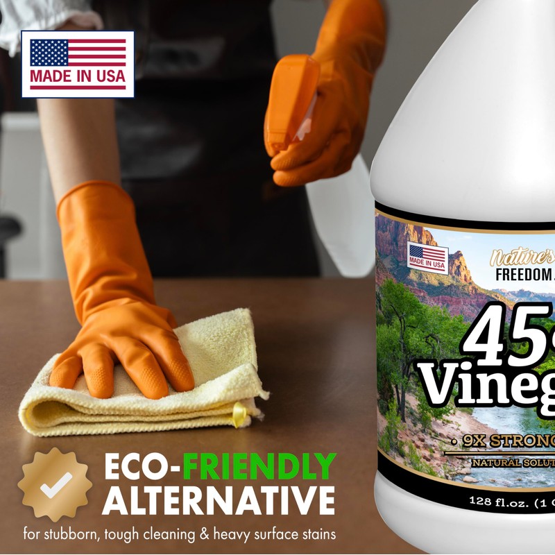 Nature's Freedom 45% Concentrated Vinegar, 1 Gallon with Garden Pump