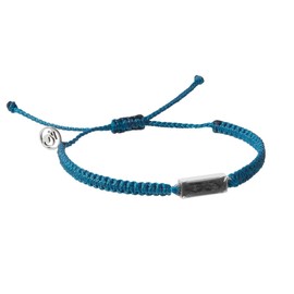 4Ocean Original Handmade Ghost Net Braided Bracelet Made From Recycled Plastic with Stainless Steel Charm + Stickers | Unisex Men Women Boy Girl | Supports Ocean & Marine Life Conservancy (Teal)
