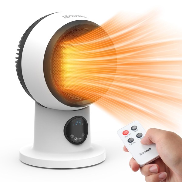 ECOWELL Space Heater Fan Combo, 1500W 2S Fast Heating Electric