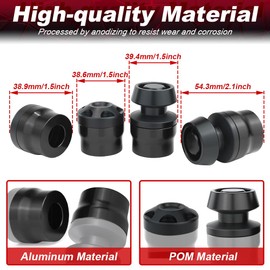 Xitomer Front Rear Axle Sliders Fit for 2024 Z500/ 2018-2024 NINJA 400/ KLX110/ Z125 PRO BR125 Frame Sliders Crash Protector with Swing Arm Bobbins (Black)