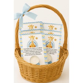 Paquete de 10 Tarjetas con Vela para Baby Shower (Jirafa)