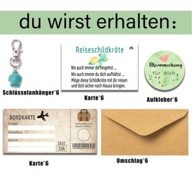 MKISHINE 6 Reisegutscheine Roadtrip,+6 Schutzengel für die Reise Geschenk Reise Gutschein Karte | Zeit statt Zeug, Personalisierter Gutschein Geburtstagsgeschenk Urlaub Bordkarte Glücksbringer Reise