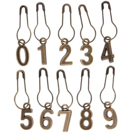 VILLCASE Marcadores De Puntada De Metal 10 Piezas Numerados 0-9 Marcadores De Crochet Compactos Y Livianos Para Accesorios Para Tejer Y Manualidades Diy