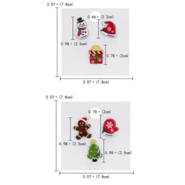 9 Pieces Christmas Brooch Pin Set Cute Christmas Pins Christmas Element Pins Santa Claus Reindeer Snowman Bells Christmas Trees Jewelry for Xmas Decorations