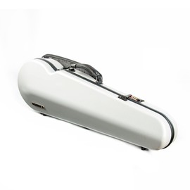 Christina violin case 4/4 Full Size Violin case High-Strength Carbon Fiber Triangle Violin Music Bag With Combination Lock and Extra Bag White Violin Hard Case (VB-Trianglee-WhiteDot spot)